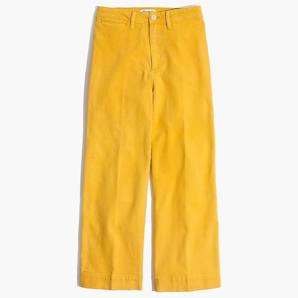 Madewell Emmett Wide-Leg Crop Pants in Greek Gold - Picture 4 of 11